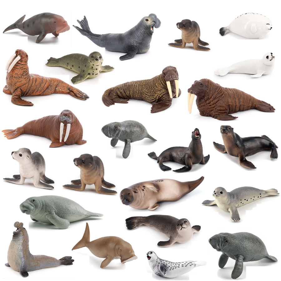 Kids Education Picture - Modelos Realistas de Animais Marinhos: Dugong,