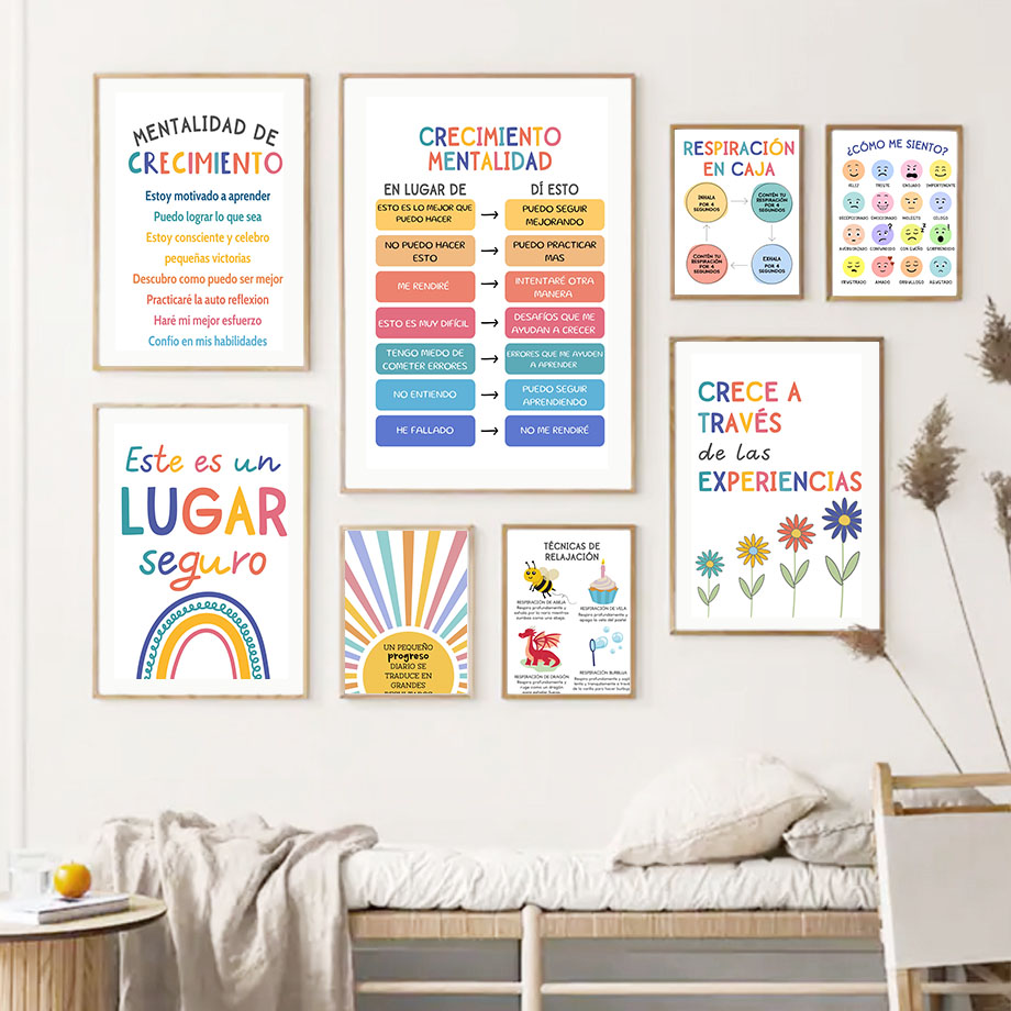 Educação espanhola lema arco-í - Kids Education Picture avaliação e preço