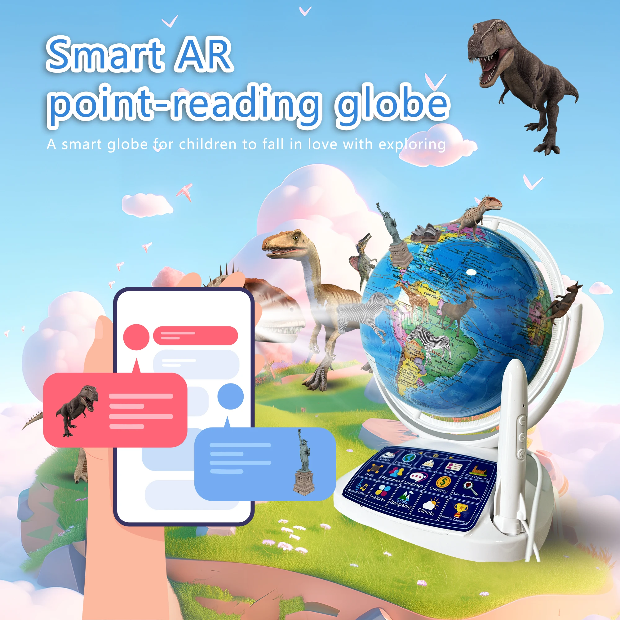 Globo Interativo AR para Crian - Educational Globe For Kids avaliação e preço